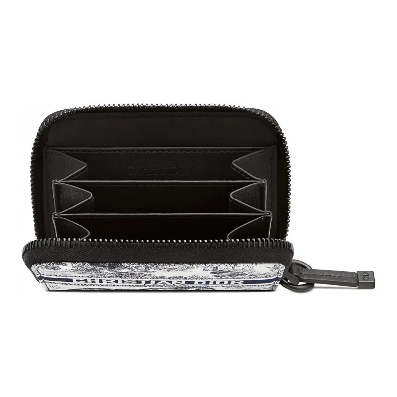 DIOR DiorTravel Technical Fabric Wallet Clutch Card Clip Card Holder Regular Women's Blue-3