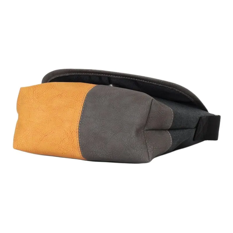 Beams Polyester Shoulder Bag, Crossbody Bag Mini Men's Charcoal Gray/Black-2