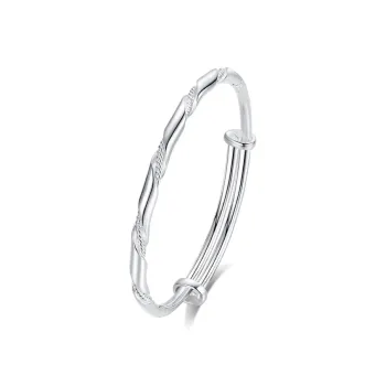 Asia Star S999 Fine Silver Bangles Women's Silver
