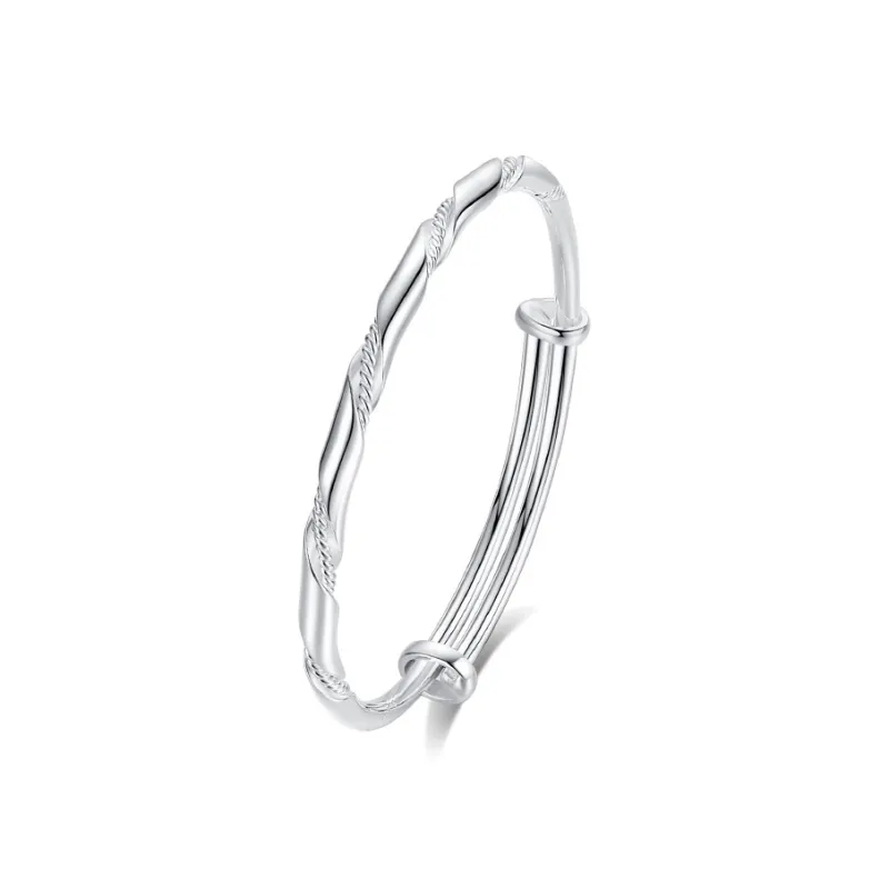 Asia Star S999 Fine Silver Bangles Women's Silver-0