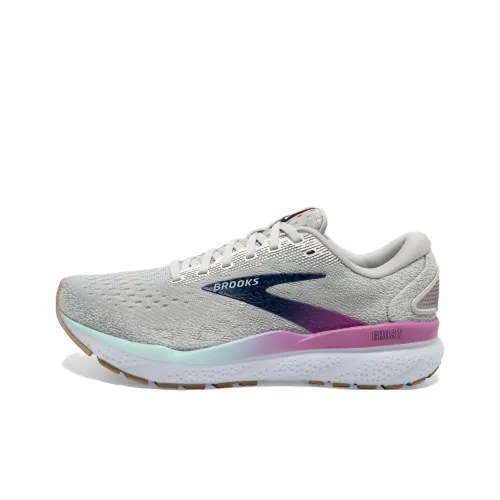 Brooks Anti Slip Wear Resistant Low Top Casual Running Shoes Women's White Gray