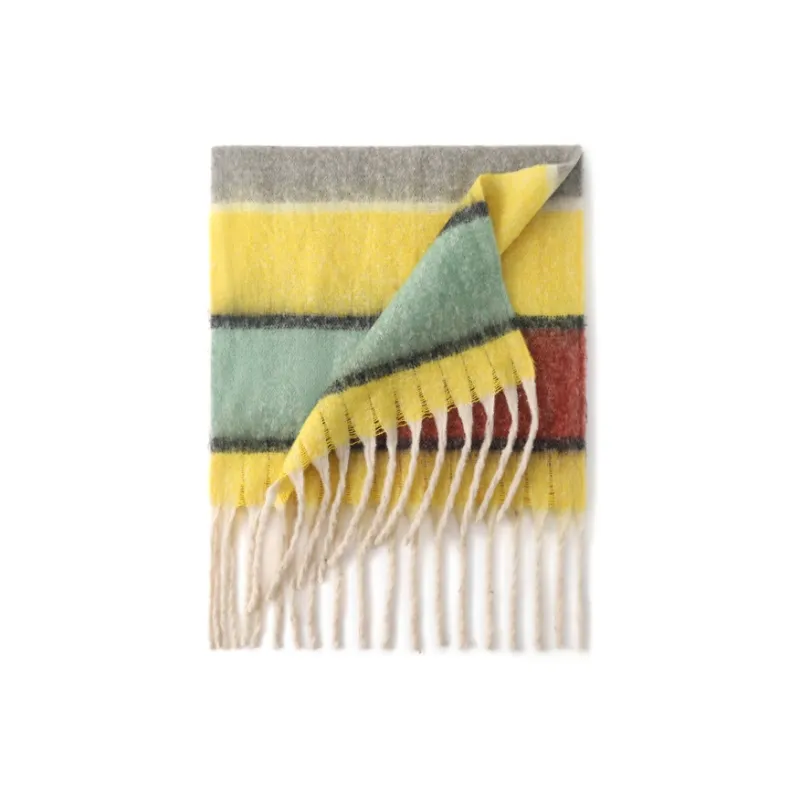 FREE RABBITⅡ Fall And Winter Advanced Versatile Brightening Warm Fringe Scarf Unisex-17