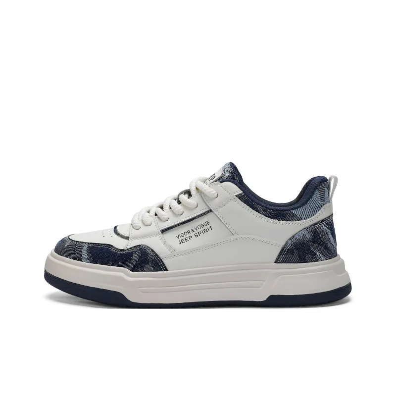 JEEP SPIRIT Skateboard Shoes Men Low Top Polar White-0