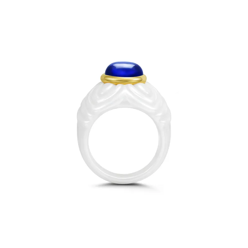 M`GARDEN 925 Silver Ceramic Rings Women's-24