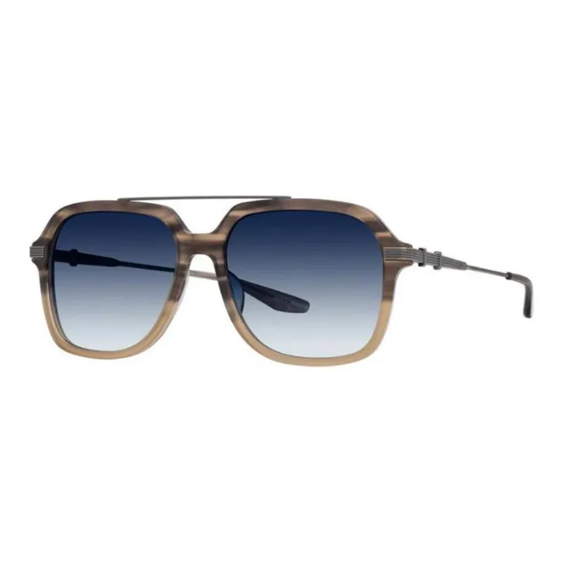 BARTON PERREIRA Titanium Acetate Aviator Sunglasses Men's Blue-0