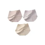 B Set-High-Waist Floral-Light Cameo Brown+Apricot+Purple (3 Pack)