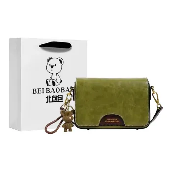 North Pack PU Crossbody Bag Women's Ecru/Black/Green
