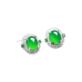 JUNWEN Chalcedony Stud Earrings Unisex