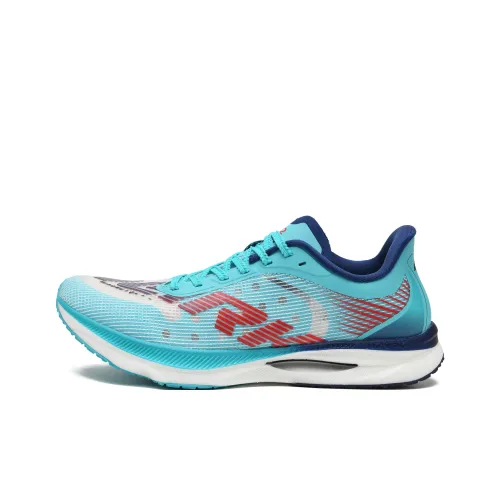 NEIERKE Running Shoes Men Low Top Rainbow Blue Red