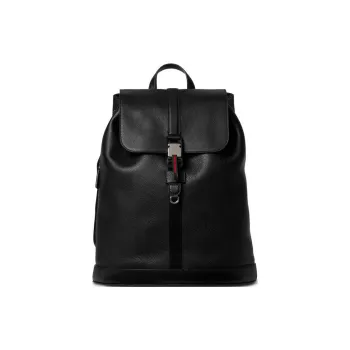 GUCCI Grained Soft Leather Backpack Large Size Men's Black
