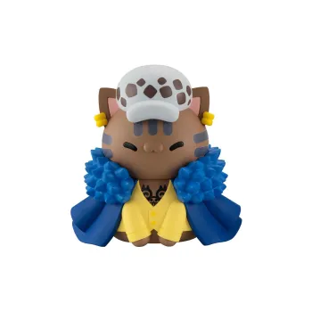 MegaHouse MEGA CAT PROJECT Giantized Pirate Cat Trafalgar D. Water Law Reprint Chibi Figures