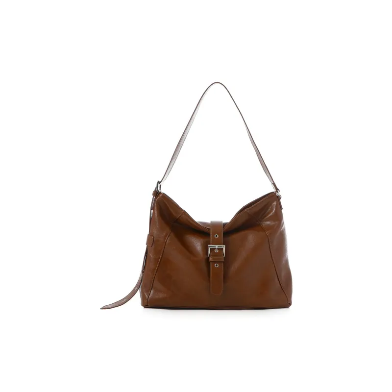 SQUARE Line Artificial Leather Casual HOBO Shoulder Bag Medium Size Women's-6