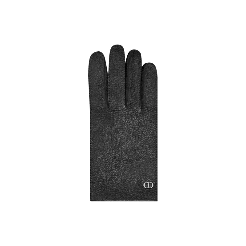 DIOR Mulberry Silk Gloves Men's Black-1