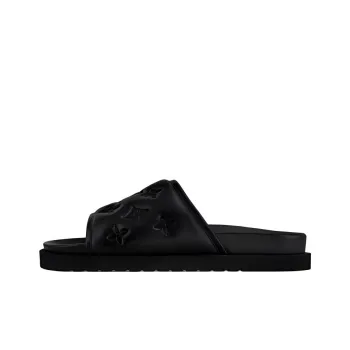 LOUIS VUITTON Miami Slide Slippers Men's Black