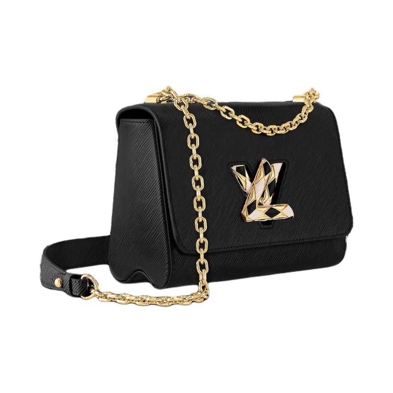 LOUIS VUITTON Cow Leather Crossbody Bag, Shoulder Bag Medium Size Women's Black-1