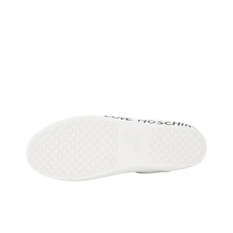 LOVE MOSCHINO Low Top Skateboard Shoes Women's White-4