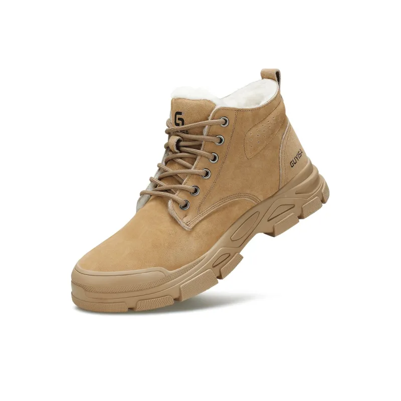 Blue Gull Shield Wear Resistant Water Resistant Impact Resistant High Top Outdoor Shoes Unisex Brown-2