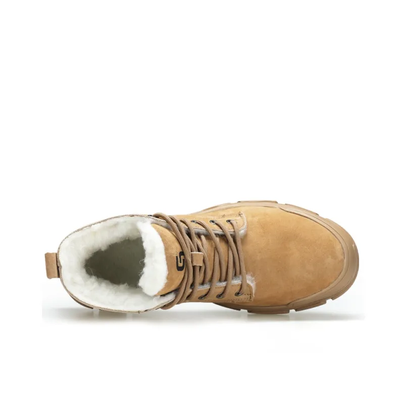 Blue Gull Shield Wear Resistant Water Resistant Impact Resistant High Top Outdoor Shoes Unisex Brown-3