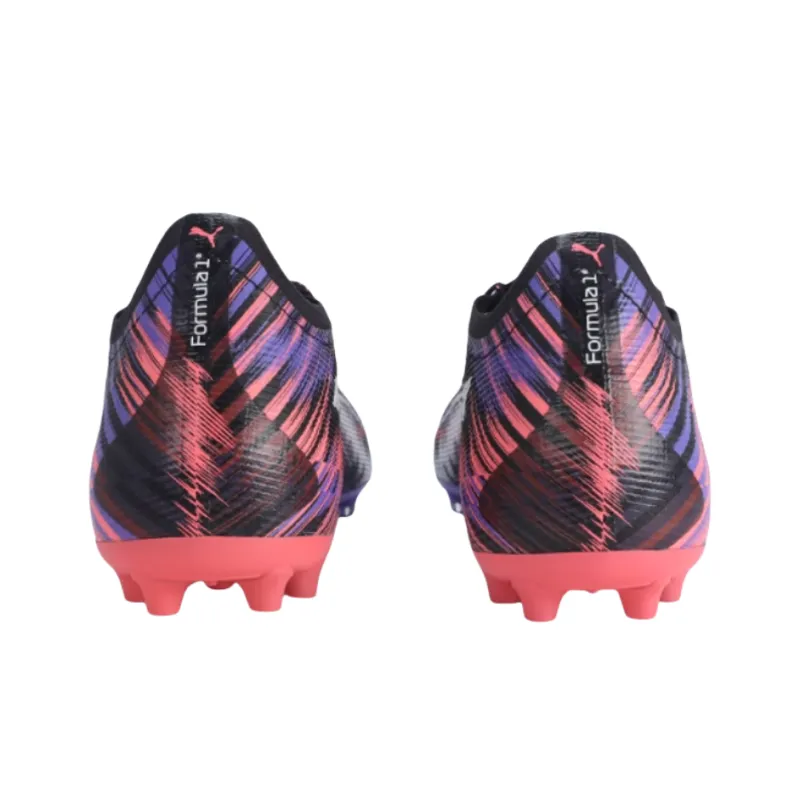 PUMA Ultra 5 Anti-Slip Wear-Resistant Soccer Shoes Men's Black Purple-3