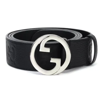 GUCCI Blonde Wide Leather Belt
