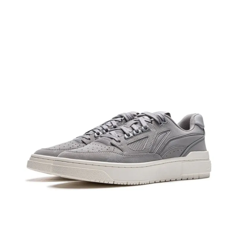 LiNing Badfive Anti-Slip Wear-Resistant Low-Top Skateboard Shoes Men's Gray-2