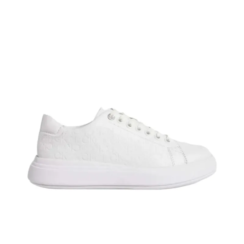 CALVIN KLEIN Low Top Skateboard Shoes Women's White-1