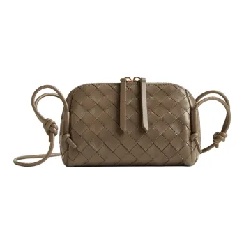 Bottega Veneta Sheepskin Handheld Shoulder Bag Women's Pinecone Brown