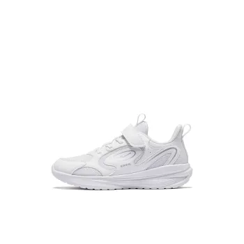 ERKE KIDS Slip Resistant Cushioning Wear Resistant Low Top Kids' Running Shoes Elk White/Bright Silver Teenagers