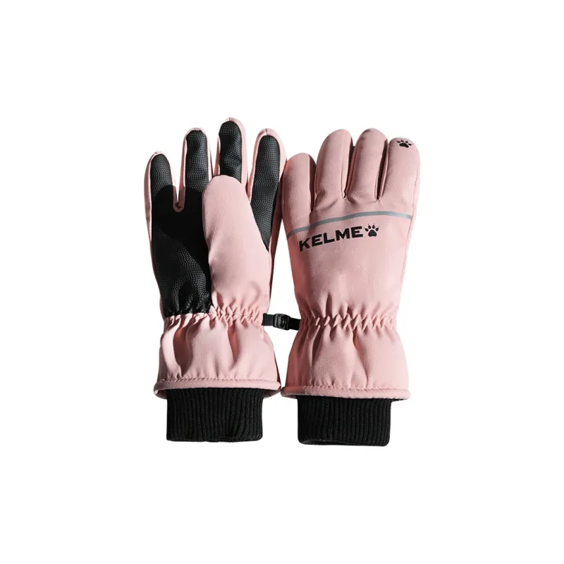 KELME Polyester Sports Gloves Unisex Black Gray Pink-7