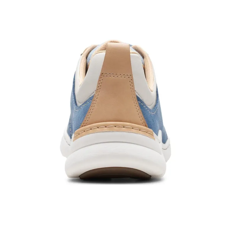 Clarks Teagan Lace Low-Top Casual Shoes Women's Blue-4
