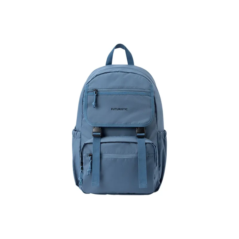 SEM/R Polyester Backpack Large Size Unisex Ecru/Royal Blue/Black-5