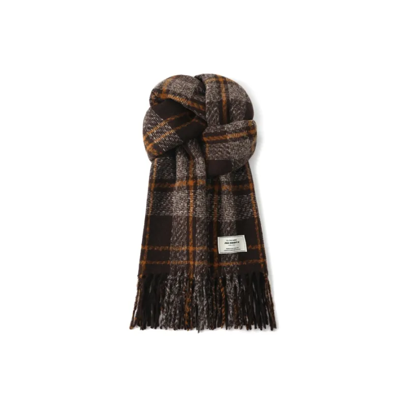 FREE RABBITⅡ Korean Style Fashion Mohair Warm Versatile Shawl Scarf Unisex-2