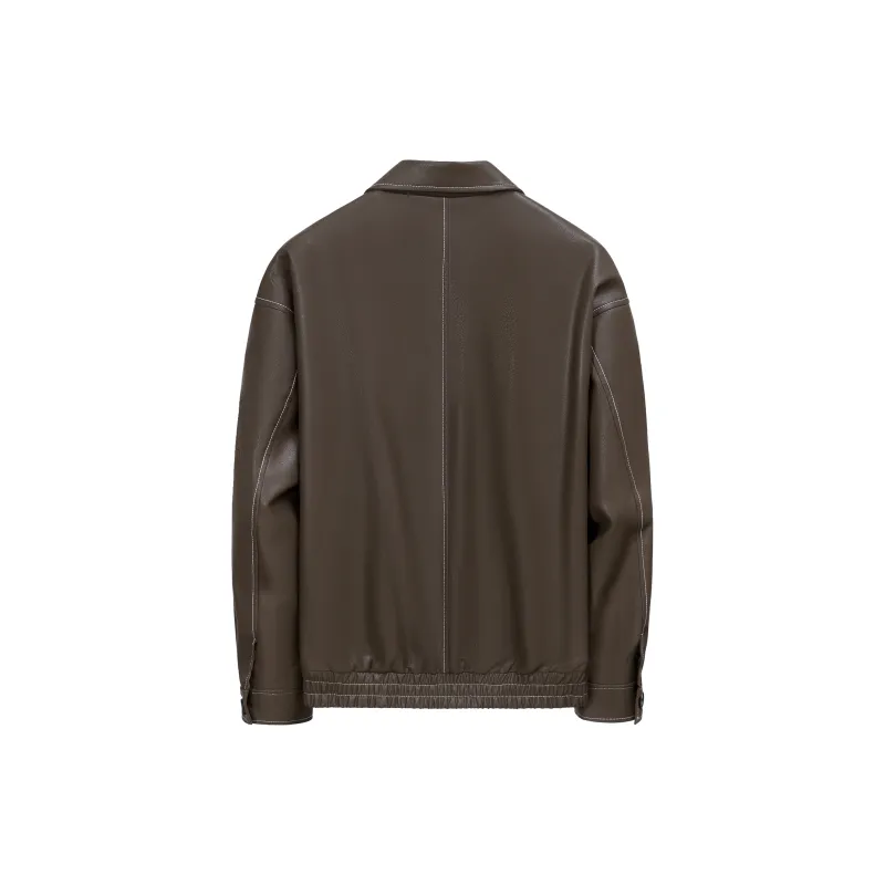 Automobili Lamborghini Leather Jacket Unisex-3
