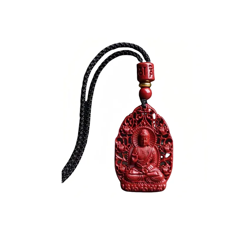 Lingxiang Yurun Cinnabar Necklaces Unisex-38