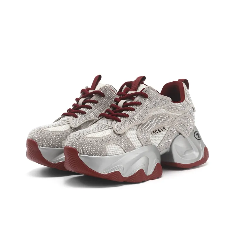 TOM TAILOR Red Flame Starlight Sports Boots Low Top Chunky Sneakers Women's-31