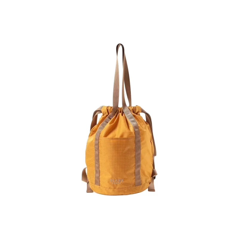 Beams Heart Nylon One Shoulder Handbag Women's Gray/Orange-5