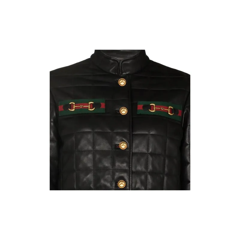GUCCI Horsebit Quilted Leather Jacket-4