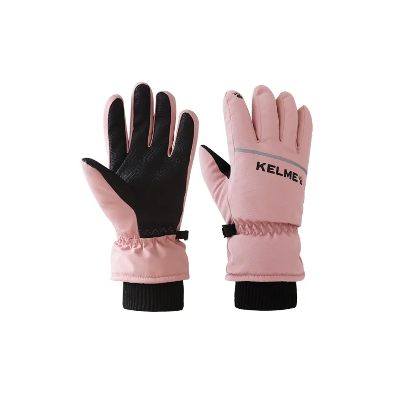 KELME Polyester Sports Gloves Unisex Black Gray Pink-6