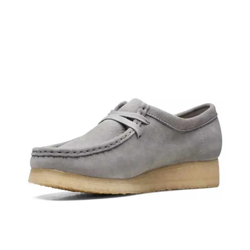 Clarks Originals Wallabee Boot Grey Nubuck Women's-3