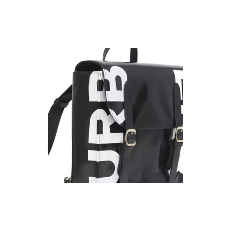 Burberry Coated Canvas Backpack Kids' Black-5