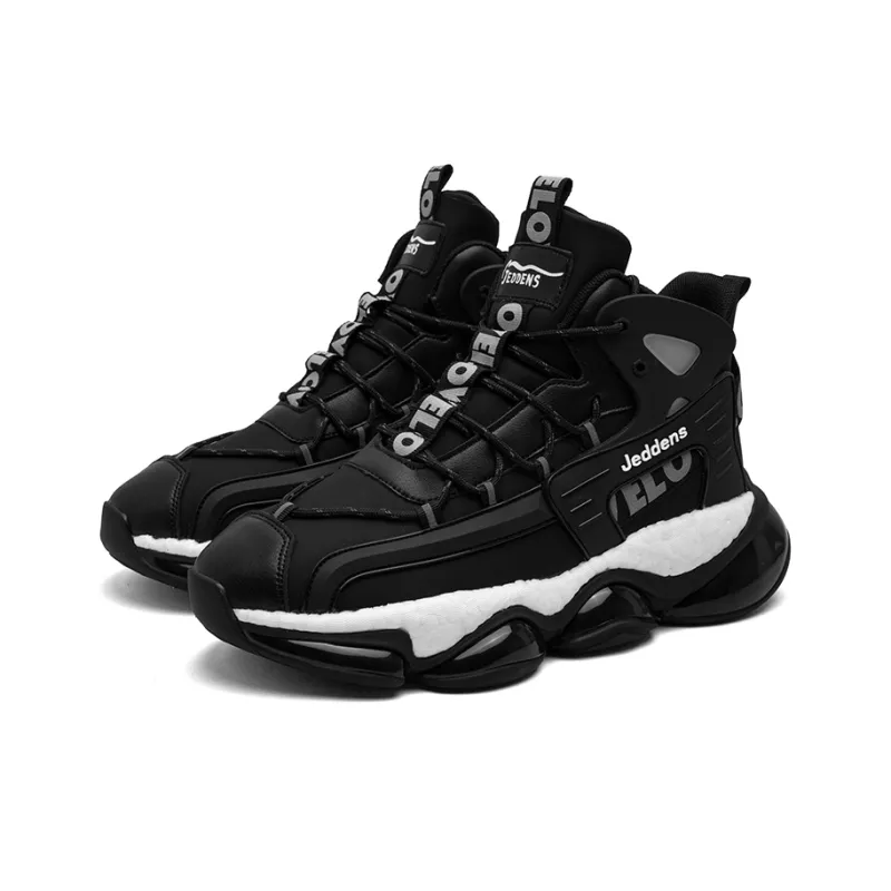 Jerden Smith Casual Shoes Men High Top Black-1