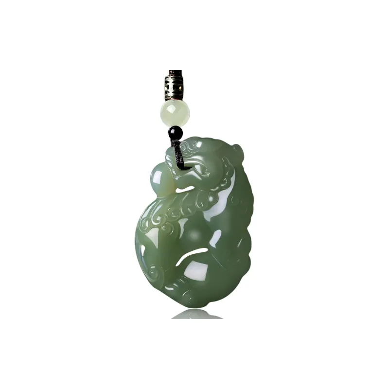 BYTHERE Hetian Jade Necklaces Pale Greenish White Jade Unisex-6