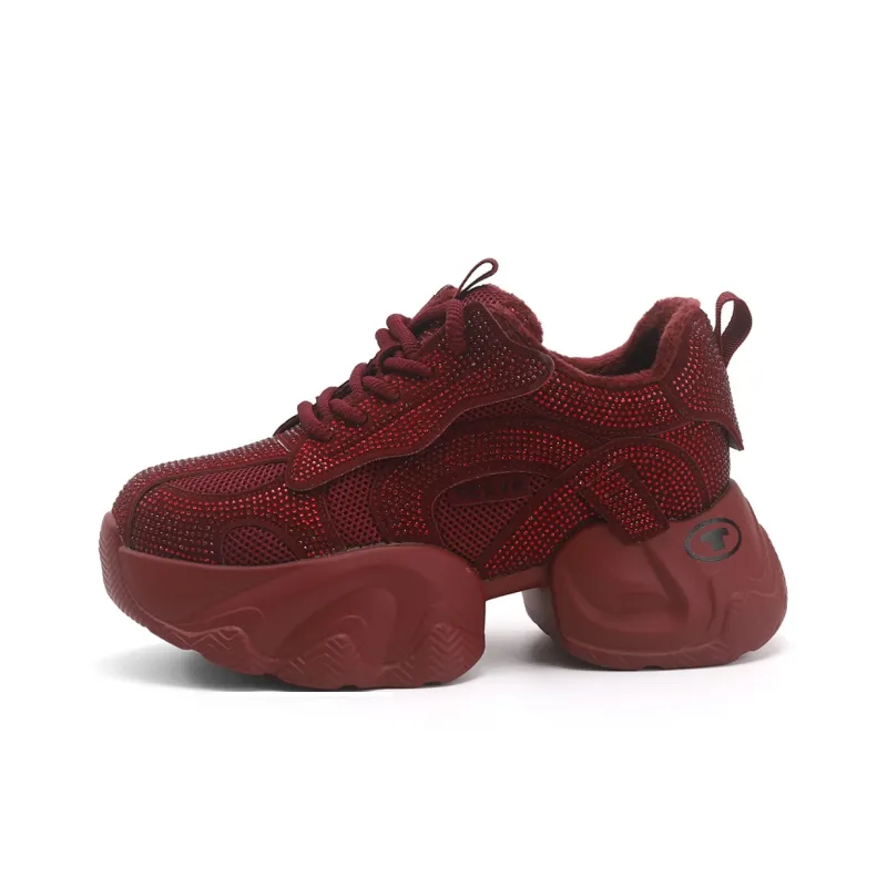 TOM TAILOR Red Flame Starlight Sports Boots Low Top Chunky Sneakers Women's-6