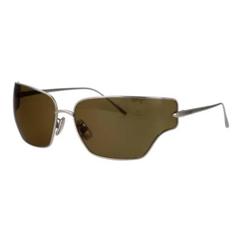 LOEWE Metal Irregular Shape Sunglasses Women's Silver