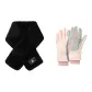 Black Scarf+Pink Glove