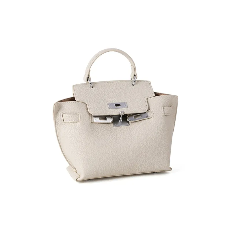 Vigno Synthetic Leather Handbag Shoulder Bag Regular Women's Black/Greige-13
