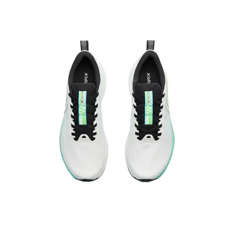 XTEP Chasing Clouds 2nd Generation Cushioning Rebound Low Top Training Running Shoes Men's White Green Yellow-3