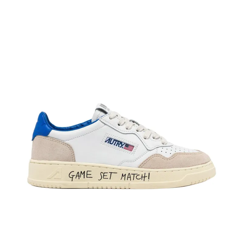 AUTRY BASKETS MEDALIST Slip Resistant Low Top Skateboard Shoes Men's White-1
