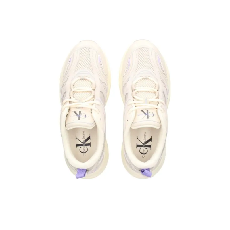 CKJ CALVIN KLEIN JEANS Low Top Casual Shoes Women's White Purple-5