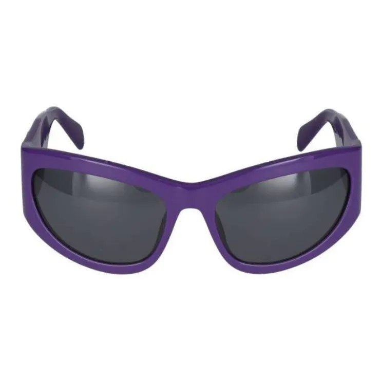 Blumarine Acetate Irregular Shape Sunglasses Women's Blue Purple-1